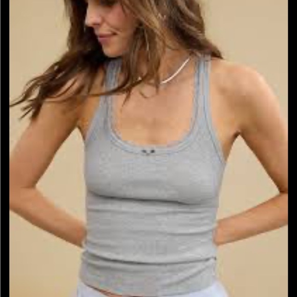 aerie Tops - AERIE easy does it grey tank NWT